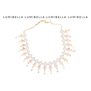 Rose Gold Plated 1 Gram Gold Necklace Classic American Diamond Finish - Product Image 3
