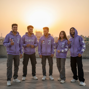 Nouvel Arrivage : Sweats à Capuche Zippés Oversize à Épaules Tombantes en Molleton Bouclette, avec Broderies Effet Vieilli et Patchs, Style Streetwear, Effet Délavé Soleil, en Matière de Qualité Supérieure - Product Image 3