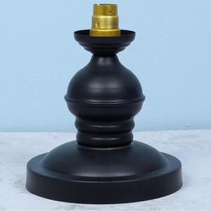Base de Lámpara de Mesa Minimalista de Plástico Negro con Portalámparas E27 para Iluminación Decorativa de Sala de Estar - Product Image 2