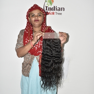 Extensions de cheveux humains indiens 6x6 de haute qualité, bouclés, couleur naturelle, non traités, cuticules alignées, fabriqués par des fabricants de confiance. - Product Image 5