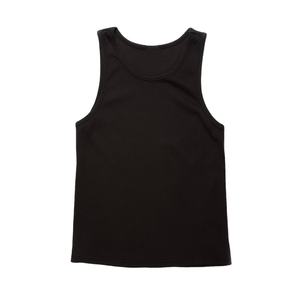 Camisetas sin mangas de punto de LICRA de algodón de secado rápido Unisex, ropa de promoción a granel de estilo callejero para hombres negros - Product Image 5