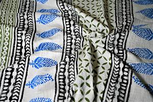 ผ้าห่มผ้าฝ้ายออร์แกนิกพิมพ์ลายบล็อกสไตล์โมเดิร์นทำมือ สำหรับเตียง โซฟา ตกแต่งห้องนั่งเล่น เป็นมิตรกับสิ่งแวดล้อม ใช้ได้ทุกฤดู ของตกแต่งบ้าน - Product Image 5