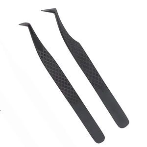 Pinzas para Cejas Laah con Logotipo Personalizado Gratuito, Pinzas de Volumen de 90 Grados, Pinzas para Extensión de Pestañas con Punta de Fibra, Pinzas para Pestañas - Product Image 4