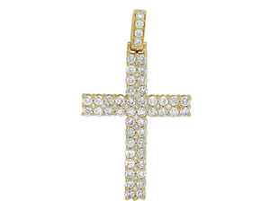 Colgante de cruz de oro de calidad de exportación, con incrustaciones de moissanita VVS, joyería hip hop para fiestas y uso diario a un precio razonable. - Product Image 4