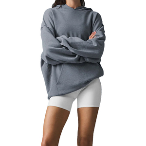 Sudadera con capucha vintage personalizada de gran demanda para mujer, estilo oversize, de forro polar lavado, ropa urbana, proveedor OEM de sudaderas con capucha de marca privada - Product Image 5