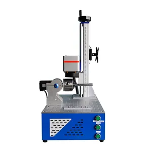 2024 High speed dot pen logo engrave Raycus Max JPT fiber laser 30W 50W 100W pen rotary laser engraver machine with table