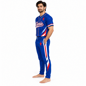 Tenue de baseball respirante avec panneaux anti-humidité, uniforme d'entraînement de qualité supérieure, confectionné avec un tissu léger - Product Image 3