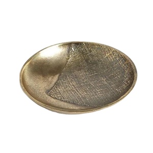 Home Accessories Luxury Fruits Tray Decorative Tea Coffee Snacks Serving Trays Latest Design Gold Trays <b>Table</b> Decor items - Product Image 1