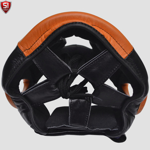 Premium Quality Cowhide Leather MMA <b>Dummy</b> Head Guard Sparring Helmet Quick Dry Fabric Protective Gear Boxing - Product Image 2
