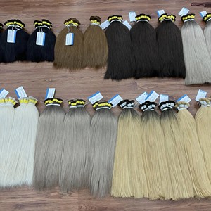 2025 meilleure vente brut vietnamien os droit Ombre couleur extensions de cheveux en vrac non transformés cuticule aligné cheveux crus - Product Image 3