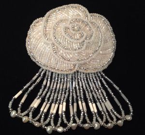 Statement Embroidery Seed Beaded Hair <b>Clip</b> For Wedding Party Vintage Handmade Hair Barrette for Women Decorative Hair Accessory - Product Image 2