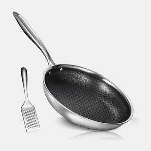 Sartén Profunda Antiadherente de Aluminio Fundido con Asa Extraíble, Calentamiento Rápido, Compatible con Inducción, Wok para Cocinar - Product Image 1