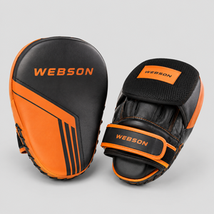 Webson Leather Punching Mitts Blue Black White Velcro Closure Breathable Martial Arts Training Gear cheap price breathable - Product Image 3