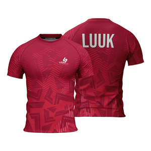 T-shirt de sport pour homme à manches courtes, imprimé géométrique, séchage rapide, col rond, coupe classique, toutes saisons - Product Image 4