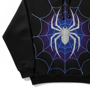 Sudadera con Capucha de Diseño Spider, Invierno, Poliéster/Algodón, Estilo Gótico Urbano, Unisex, Talla Grande, Sudadera con Capucha de Forro Polar Personalizada - Product Image 4
