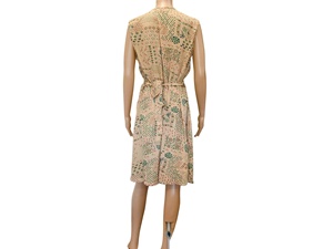 Robe Kimono Coréenne Taille Unique, Géométrique Y2K, Bohème Naturel, en Soie Tissée Indienne, Coupe Droite Ajustée, Longueur Genou, Douceur Estivale - Product Image 4