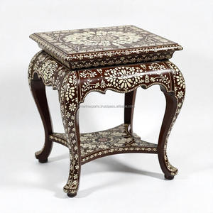 Table en bois au design moderne fabriqué à la main de qualité supérieure élégante incrustation d'os floral pour bureau à domicile chambre à coucher belle décoration d'hôtel - Product Image 5