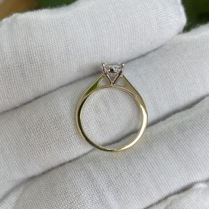 Classic Oval Cut D Color Lab Grown Diamond <b>Ring</b> 14K 18K Solid Gold IGI Certified Women Engagement Wedding Jewelry - Product Image 3