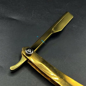Rasoir professionnel en acier inoxydable pour barbier, type Shavette, coupe turque, avec logo personnalisé, pour homme, idéal pour le rasage. - Product Image 2