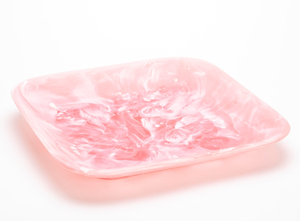 Handmade Square Resin Eco-Friendly Dishwasher Safe Serving <b>Plate</b> FDA Resin Dinner Tray <b>Stand</b> Polished Beach Inspired Swirl - Product Image 3