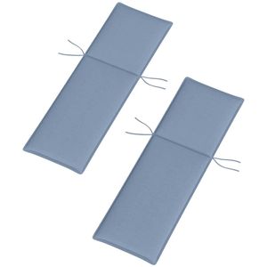 Set di cuscini pieghevoli blu in 2 pezzi per sedia da esterno (solo cuscini) - Product Image 5