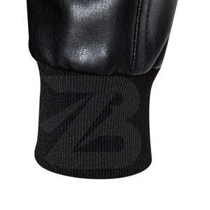 <b>Mens</b> Youth Slim Fit Leather Motorcycle <b>Jacket</b> Winter European American Style Lapel Collar Eco-Friendly Fashionable Biker Coat - Product Image 2