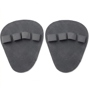 Sangles de poignet réglables en néoprène noir avec fermeture auto-agrippante pour la protection professionnelle des paumes lors des soulevés de terre et des tractions en salle de sport - Product Image 4