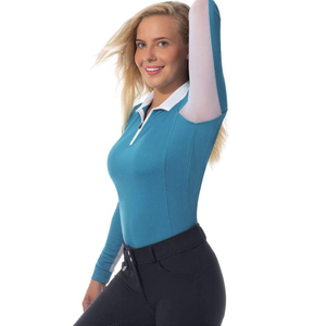 เสื้อยืดลำลองแขนยาวคอโอ ทรงโอเวอร์ไซส์ ผ้าสแปนเด็กซ์/โพลีเอสเตอร์ ยืดหยุ่น ระบายอากาศ ป้องกันรอยยับ สีพื้น สำหรับผู้หญิงทุกไซส์ ทุกฤดู (OEM) - Product Image 2