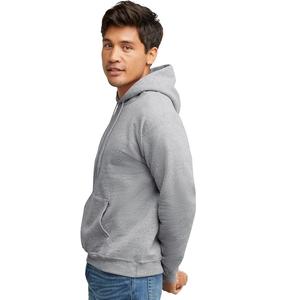 Sweat à capuche unisexe de qualité supérieure, couleur gris uni, 50% coton, 50% polyester, avec poche kangourou, fabriqué au Bangladesh - Product Image 3