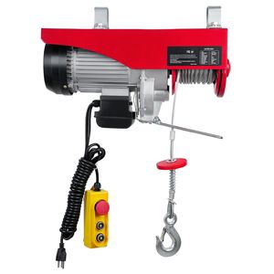 Paranco Elettrico da 800 kg con Telecomando Cablato da 4,2 m, 110 Volt, Altezza di Sollevamento 12 m, Sollevatore per Costruzioni in Acciaio Puro - Product Image 6