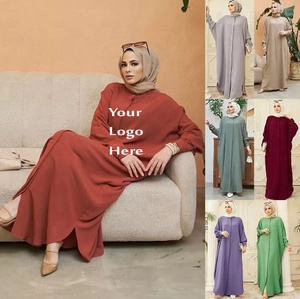 Diseño impreso Color granate nuevo vestido islámico Abaya Borka cómodo transpirable mujeres Abayas para mujeres directo de Bangladesh - Product Image 4