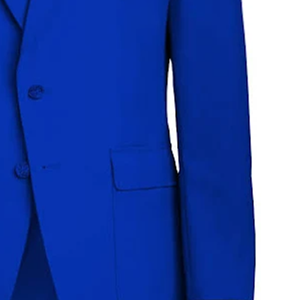 Wholesale Zeta Royal Blue Men's Embroidered Knitted Blazer Breathable Custom Logo Fraternity Blazer <b>Wedding</b> Business Party Coat - Product Image 2