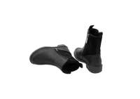 Bottines à plateforme noires rétro à bout rond, talon carré, antidérapantes, dessus en PU, semelle intermédiaire en EVA, toutes saisons, style Chelsea