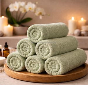 Serviettes de toilette en coton jacquard épais de haute qualité 300 GSM pour spa, salon et usage sportif - Écologiques, séchage rapide, super douces - Product Image 3