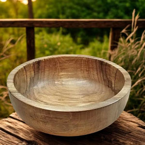 Vajilla para la cena y el almuerzo, tazón pequeño de madera, tazón de madera hecho a mano, accesorios de madera vintage para la cocina, tazones de madera sostenibles - Product Image 1