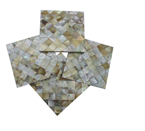 Royal Design MOP <b>Coaster</b> With Holder Modern Round Mother Of Pearl <b>Coaster</b> <b>Set</b> At Low Price - Product Image 6
