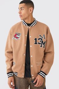 Chaqueta de Béisbol Personalizada para Hombre, Jersey de Invierno, Ropa Urbana, Logotipo Frontal Personalizado, Colores y Tallas Personalizadas, Venta al por Mayor - Product Image 3