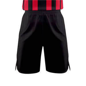 Ensemble d'uniformes de handball sublimés personnalisés pour hommes, maillot sans manches et short, kit de handball d'équipe respirant, rayé rouge et noir, logo OEM - Product Image 2