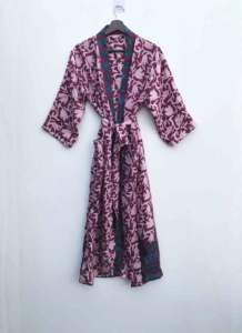 Kimono de Seda Vintage Premium, Estilo Saree, con Parches, Ropa de Estar por Casa y de Playa, Precio al por Mayor - Product Image 2