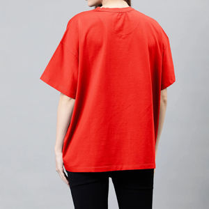 T-shirt streetwear pour femme, nouvelle mode estivale, 100% coton, respirant, écologique, séchage rapide, prix bas, faible MOQ, fabrication en usine - Product Image 2