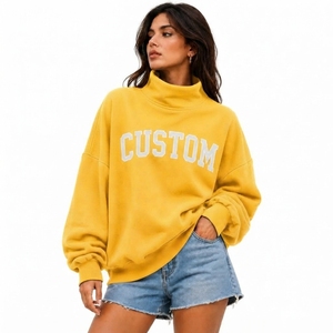 Sweat-shirt à col montant entièrement personnalisé, léger, en mélange coton/polyester, grandes tailles, disponible en différentes couleurs - Product Image 1