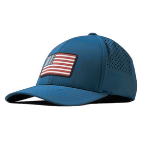 Gorras de Béisbol Deportivas Personalizadas de 6 Paneles, con Parche de Bandera de PVC, Visera Curva, Orificios Cortados con Láser, Transpirables, Impermeables y Ajustables - Product Image 1