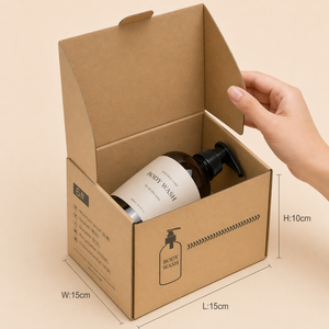Boîtes cadeaux rigides en kraft personnalisées, emballage écologique recyclé avec poignée de transport, résistantes à l'eau, design réutilisable pour la livraison de cadeaux - Product Image 6