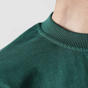 T-shirt Zoro en jersey tricoté polyester/coton délavé à l'acide, coupe ample, col en V, couleur unie, décontracté, grammage lourd, qualité supérieure, design vierge - Product Image 4