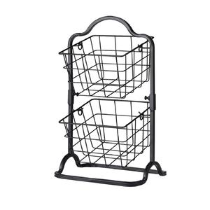 Nouvelle corbeille de rangement tendance en fil de fer pour comptoir de cuisine, étagère à fruits et légumes à 3 niveaux, durable, taille et forme personnalisables - Product Image 4