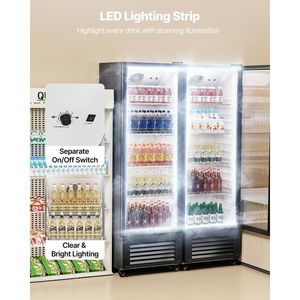 Frigorifero Espositore Commerciale con Porta in Vetro da 11,47 CU.FT, Refrigeratore Verticale per Bevande e Congelatori - Product Image 5