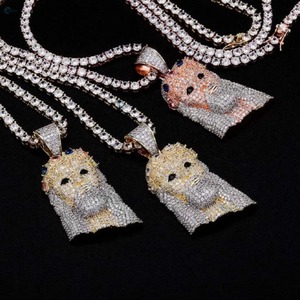 Colgante de Plata de Ley 925 con Baño de Oro de 18K, Rostro de Jesús, Micro Pavé de Moissanita, Estilo Lujoso, para Uso Diario Masculino, Certificado - Product Image 1