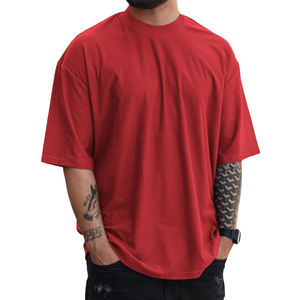 T-shirt surdimensionné léger pour homme, logo et design personnalisés, manches courtes, style épaules tombantes, col rond, tissu tricoté à séchage rapide - Product Image 1