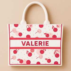 Personalized Custom Glass Beaded Tote Bag Custom Color Shape Wedding Bridesmaid Gift Blue Floral Design <b>MS</b> Handicraft Certified - Product Image 1