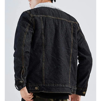Vente en gros Nouvelle mode 2026 Veste en jean décontractée noire unie en coton délavé pour hommes, Vestes en jean personnalisées pour hommes et femmes